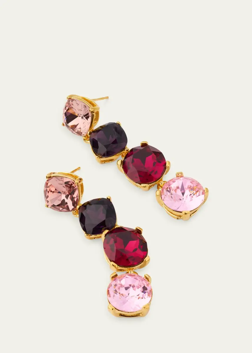 Oscar de la Renta Rhinestone Gallery Drop Earrings | Thumbnail 7