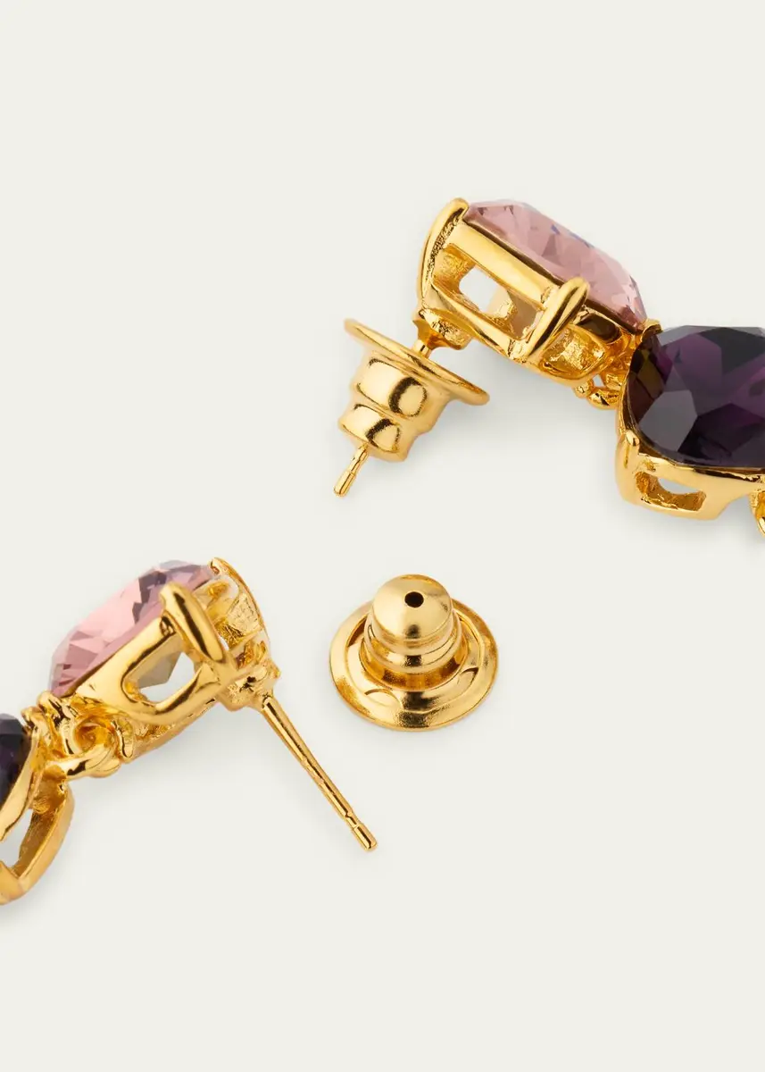 Oscar de la Renta Rhinestone Gallery Drop Earrings | Thumbnail 8
