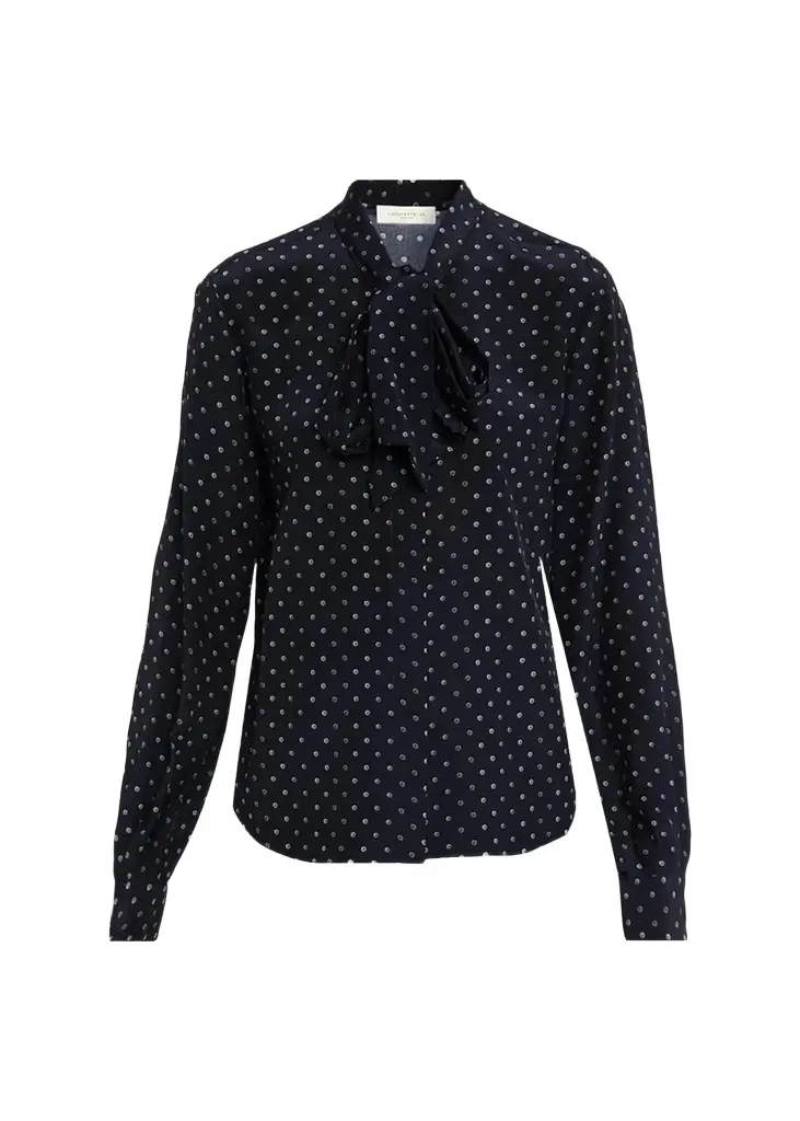 Lafayette 148 New York Polka Dot Silk Crepe De Chine Blouse | Image 1 Lafayette 148 New York Polka Dot Silk Crepe De Chine Blouse | Image 1