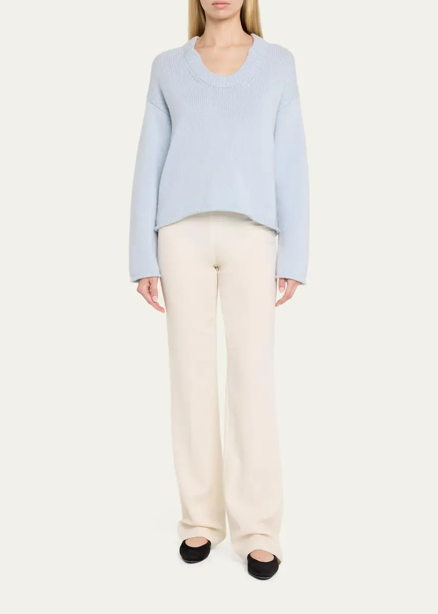 Loulou de Saison Derry Cashmere Scoop-Neck Sweater | Thumbnail 2 Loulou de Saison Derry Cashmere Scoop-Neck Sweater | Thumbnail 2
