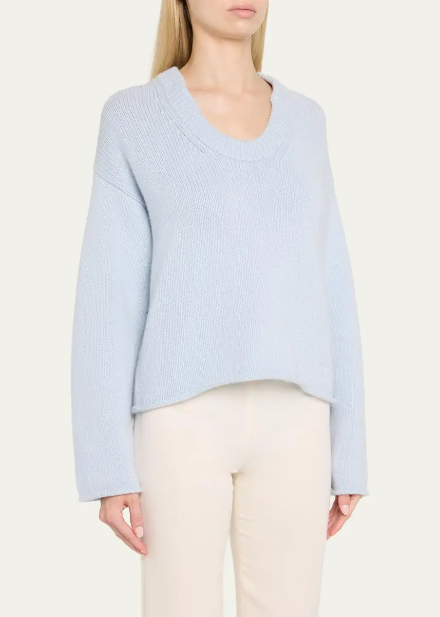 Loulou de Saison Derry Cashmere Scoop-Neck Sweater | Thumbnail 4 Loulou de Saison Derry Cashmere Scoop-Neck Sweater | Thumbnail 4