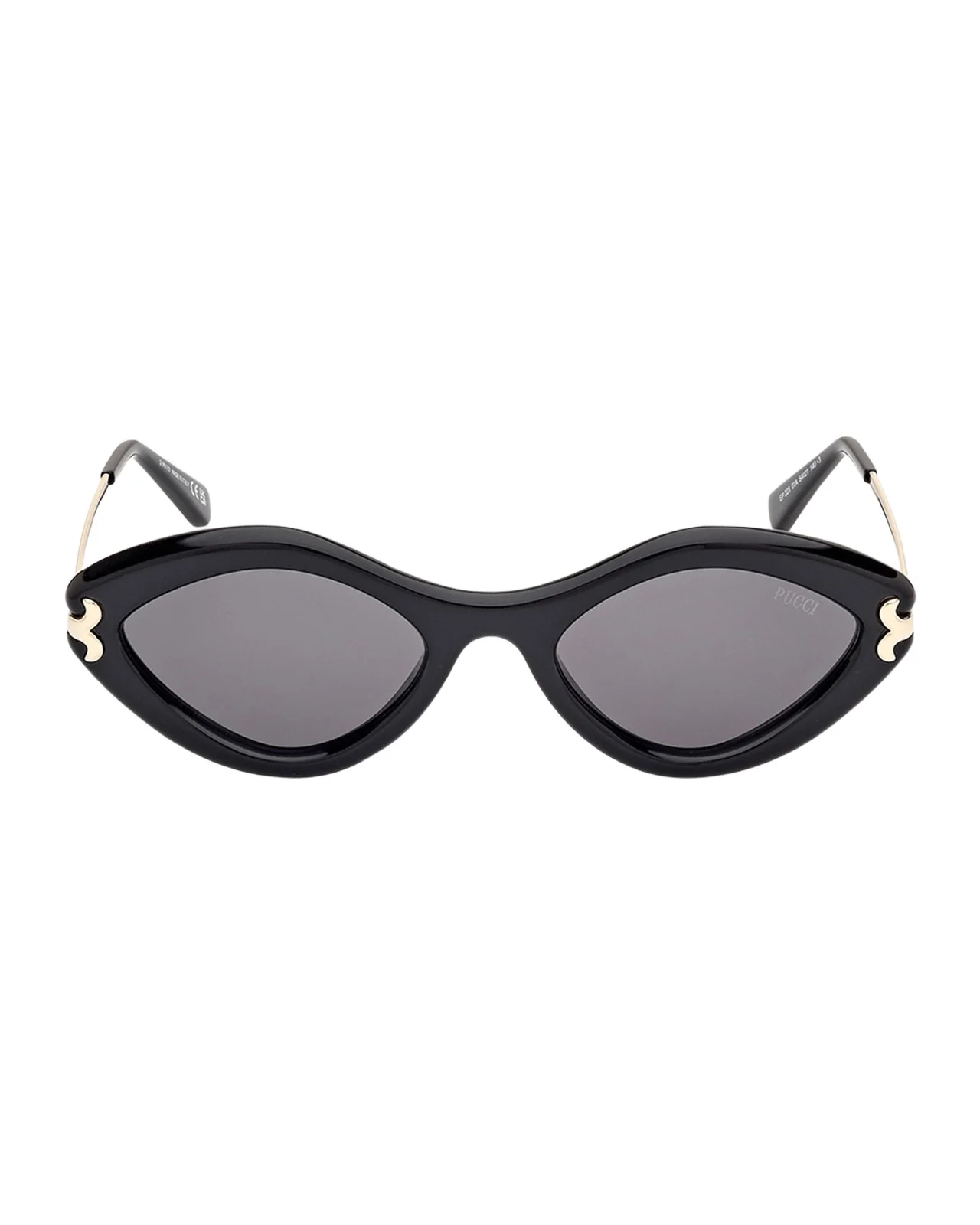 PUCCI Logo Acetate & Metal Oval Sunglasses