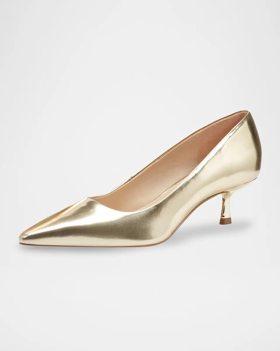 Marc Fisher LTD Calynna Metallic Leather Kitten-Heel Pumps | Thumbnail 3 Marc Fisher LTD Calynna Metallic Leather Kitten-Heel Pumps | Thumbnail 3