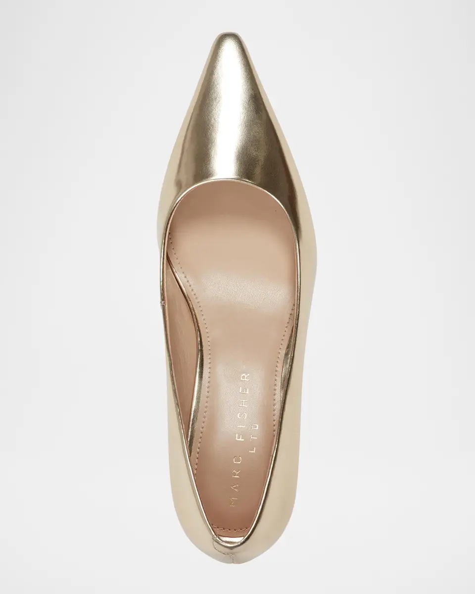 Marc Fisher LTD Calynna Metallic Leather Kitten-Heel Pumps | Thumbnail 4 Marc Fisher LTD Calynna Metallic Leather Kitten-Heel Pumps | Thumbnail 4