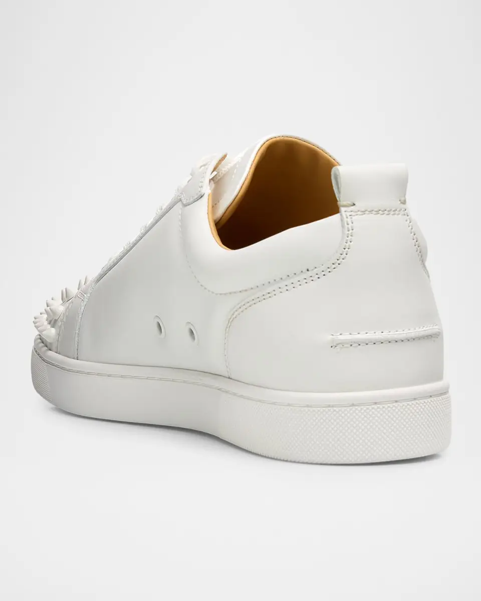 Christian Louboutin Men's Louis Junior Spikes Leather Low-Top Sneakers | Thumbnail 3