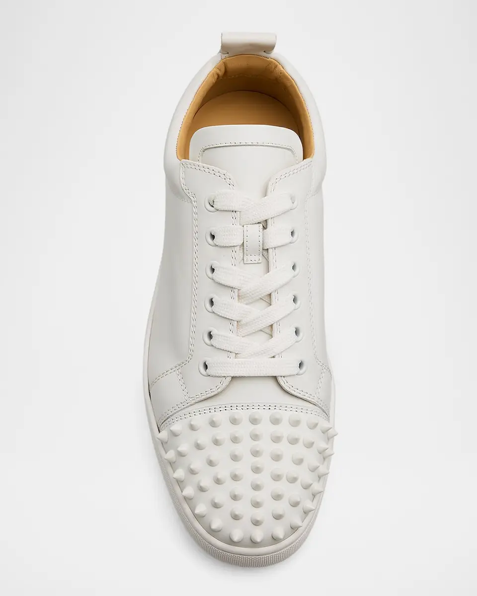 Christian Louboutin Men's Louis Junior Spikes Leather Low-Top Sneakers | Thumbnail 5