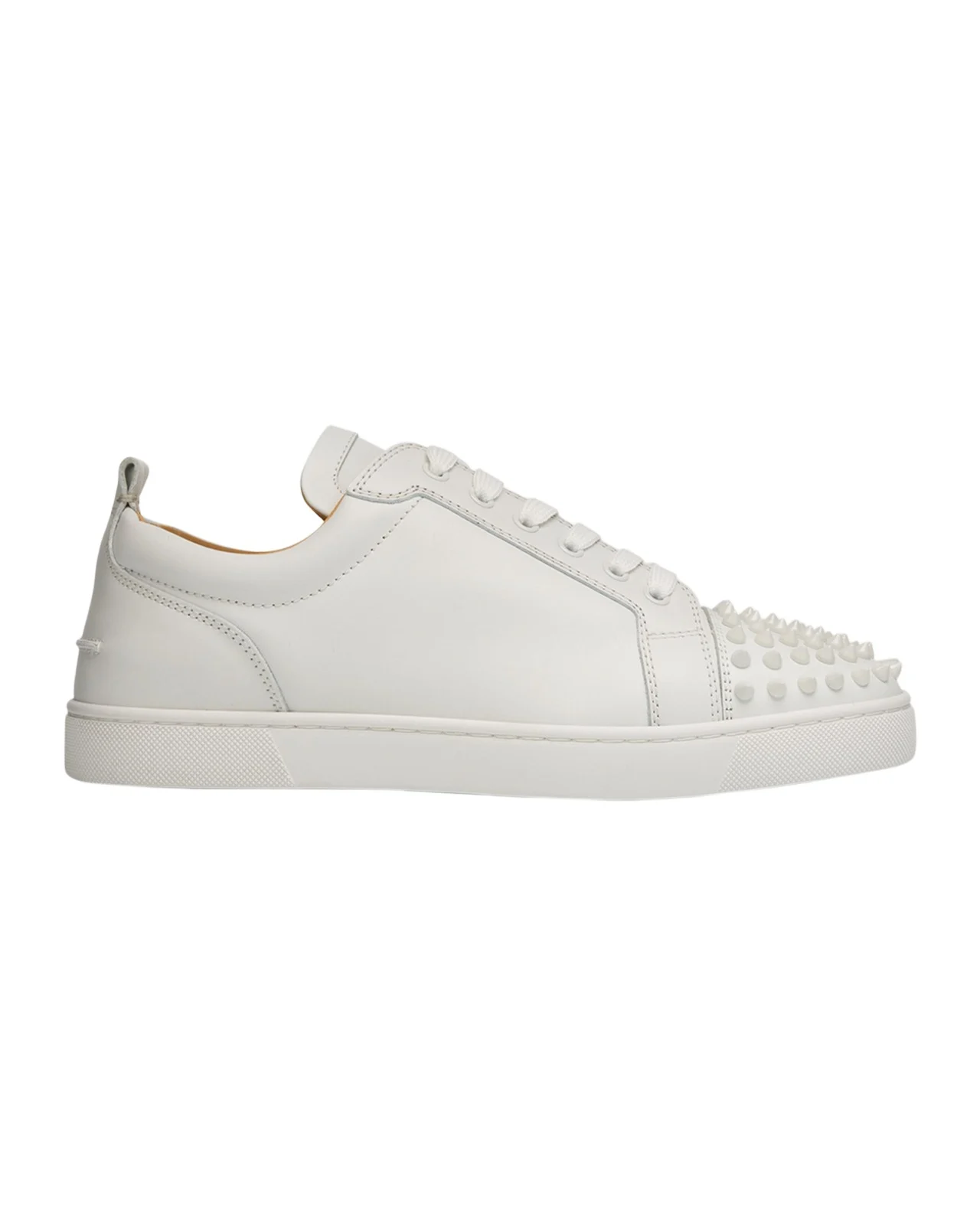 Christian Louboutin Men's Louis Junior Spikes Leather Low-Top Sneakers