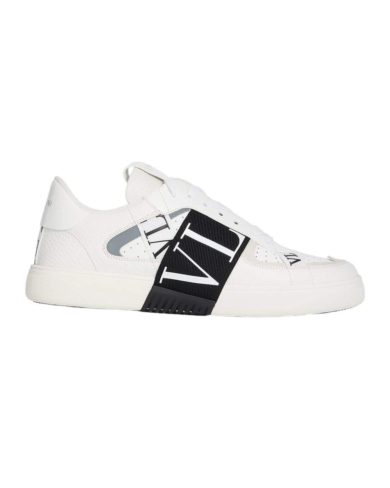 Valentino Garavani Men's VL7N Logo-Web Leather Sneakers