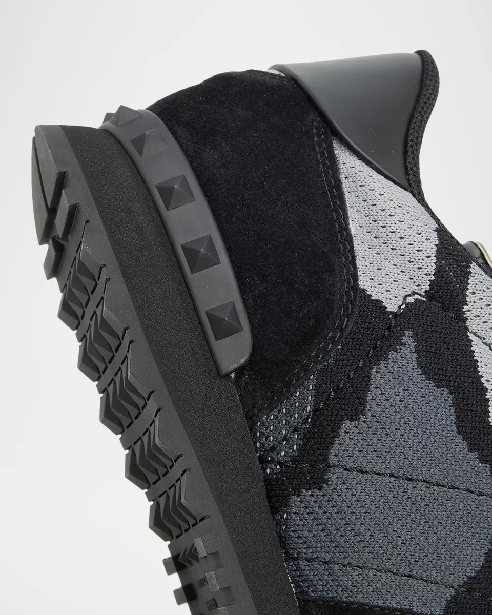 Valentino Garavani Men's Rockrunner Mesh Camouflage Sneakers | Thumbnail 5