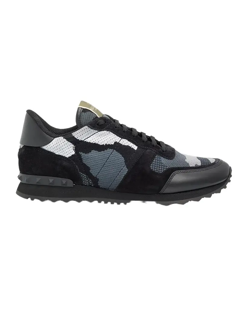 Valentino Garavani Men's Rockrunner Mesh Camouflage Sneakers | Image 1 Valentino Garavani Men's Rockrunner Mesh Camouflage Sneakers | Image 1
