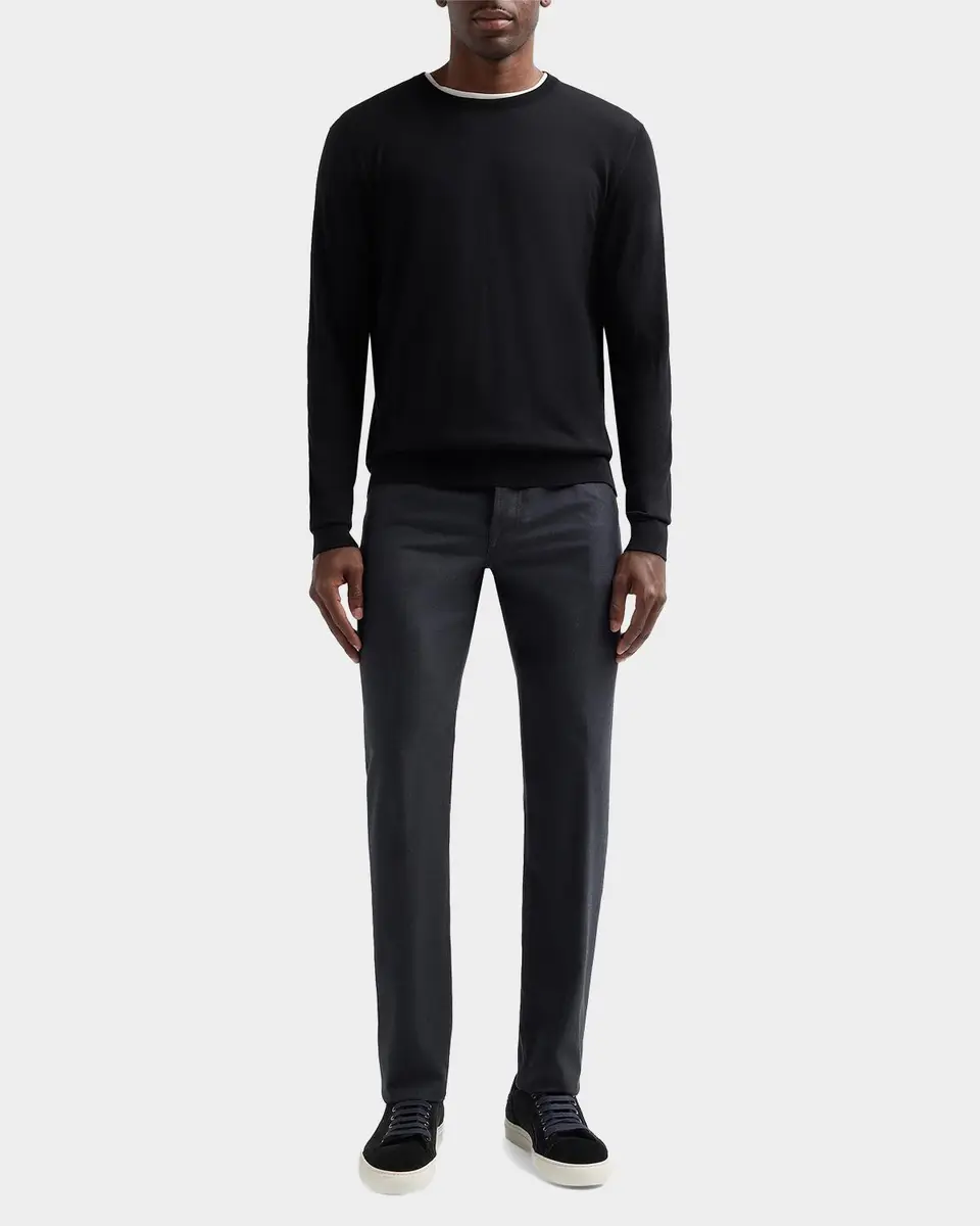 Kiton Men's Crewneck Wool Sweater | Thumbnail 2 Kiton Men's Crewneck Wool Sweater | Thumbnail 2