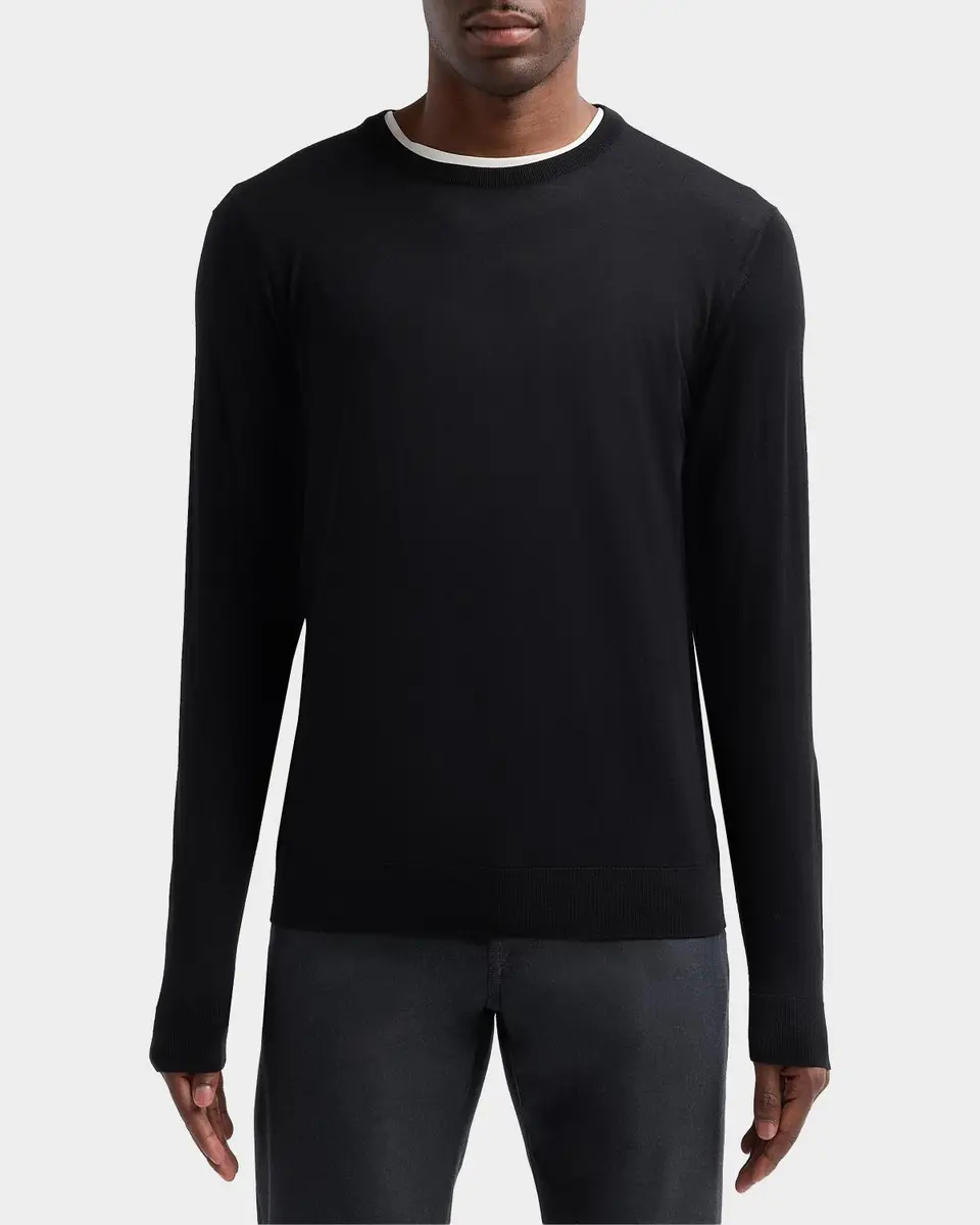 Kiton Men's Crewneck Wool Sweater | Thumbnail 4 Kiton Men's Crewneck Wool Sweater | Thumbnail 4