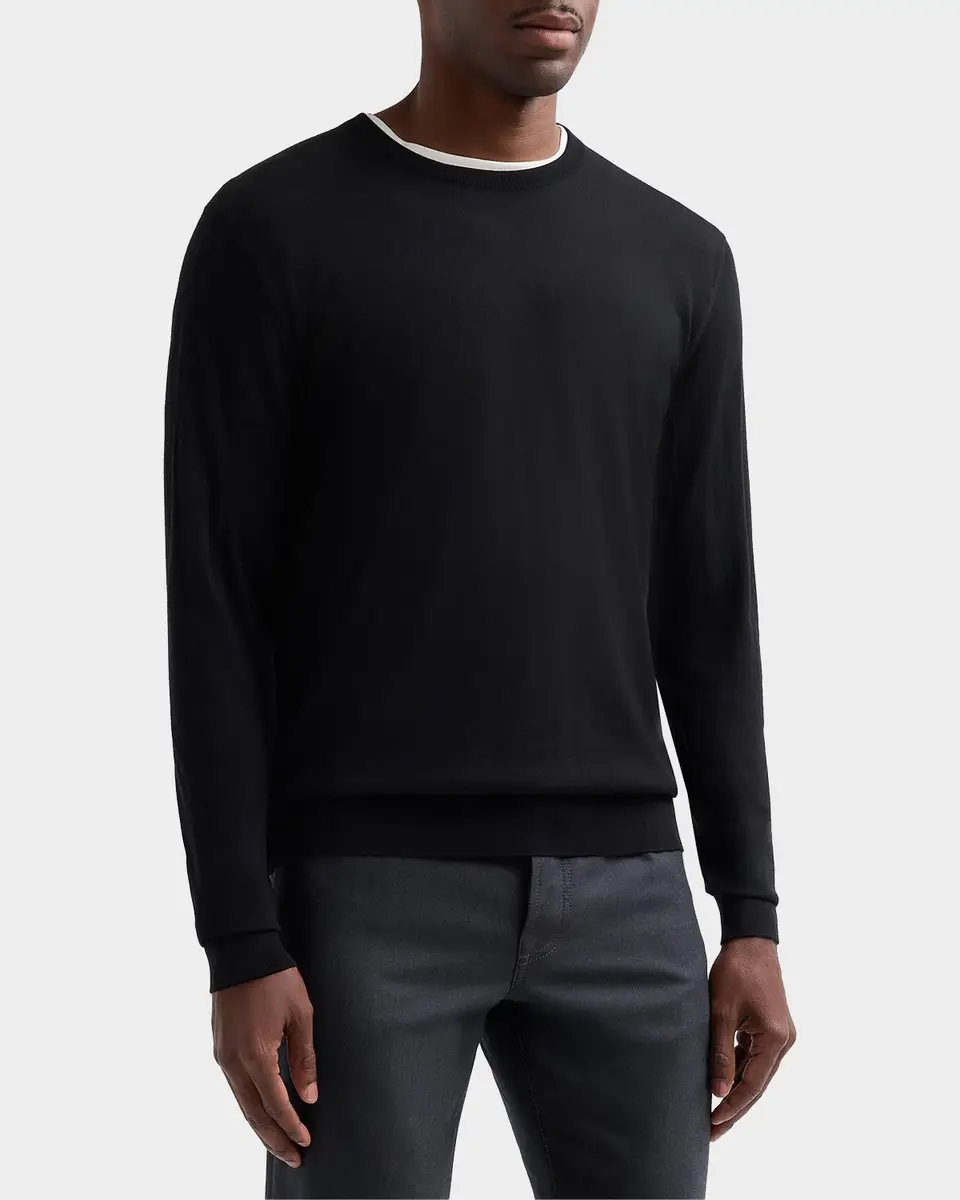 Kiton Men's Crewneck Wool Sweater | Thumbnail 5 Kiton Men's Crewneck Wool Sweater | Thumbnail 5