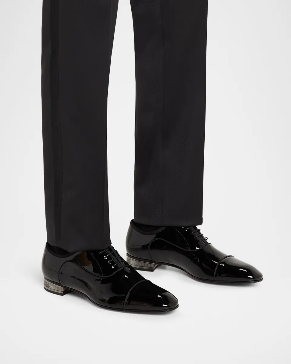 Christian Louboutin Men's Greggo Galvin Patent Leather Oxford Shoes | Thumbnail 2 Christian Louboutin Men's Greggo Galvin Patent Leather Oxford Shoes | Thumbnail 2