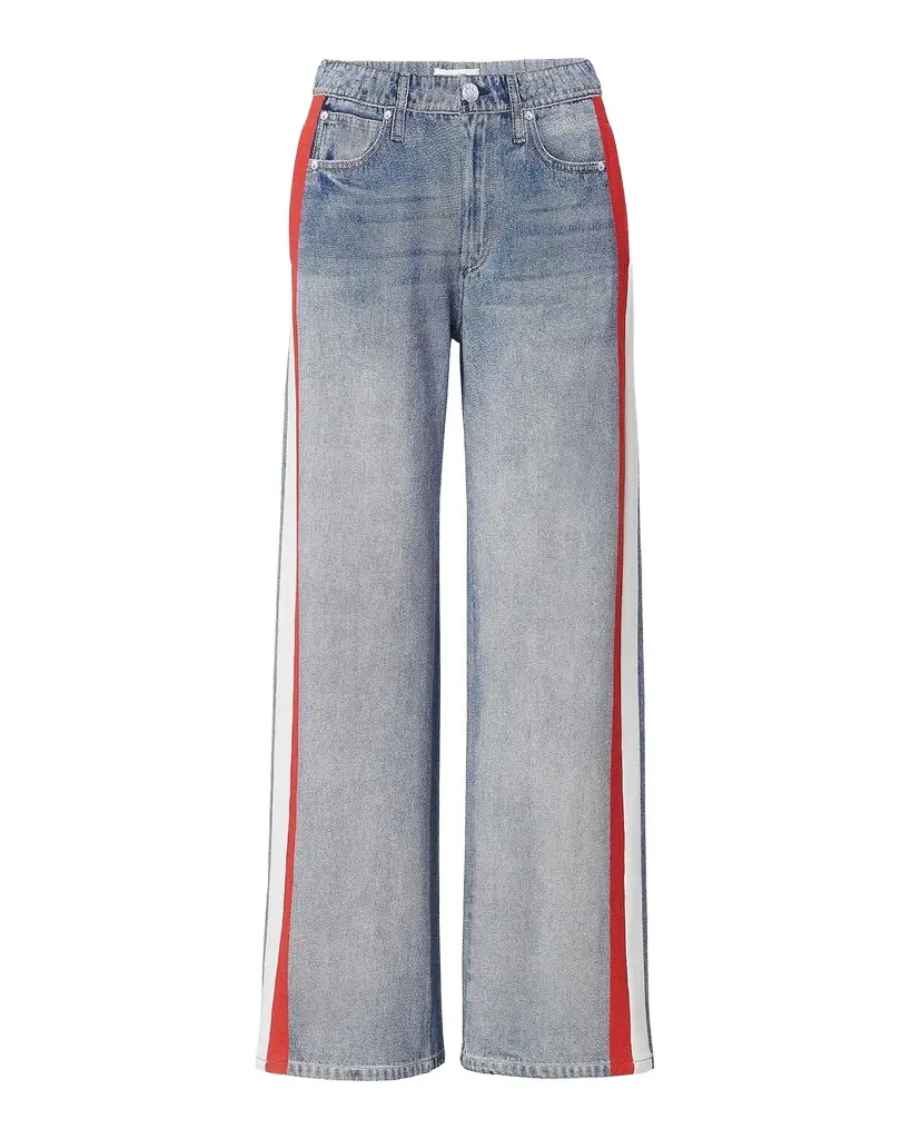 rag & bone rb Miramar Terry Wide-Leg Track Jeans