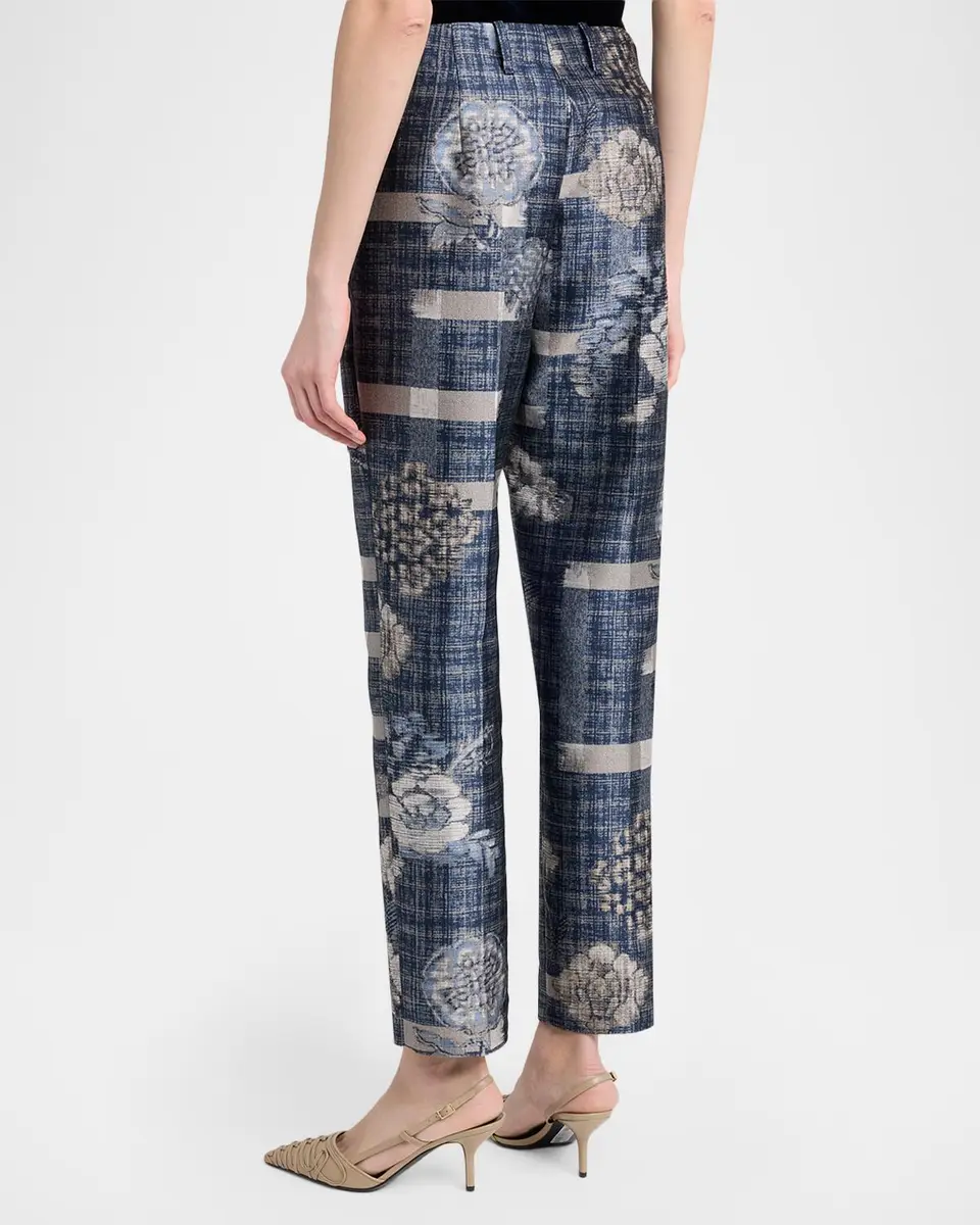 Giorgio Armani Cropped Floral Embroidered Trousers | Thumbnail 3 Giorgio Armani Cropped Floral Embroidered Trousers | Thumbnail 3