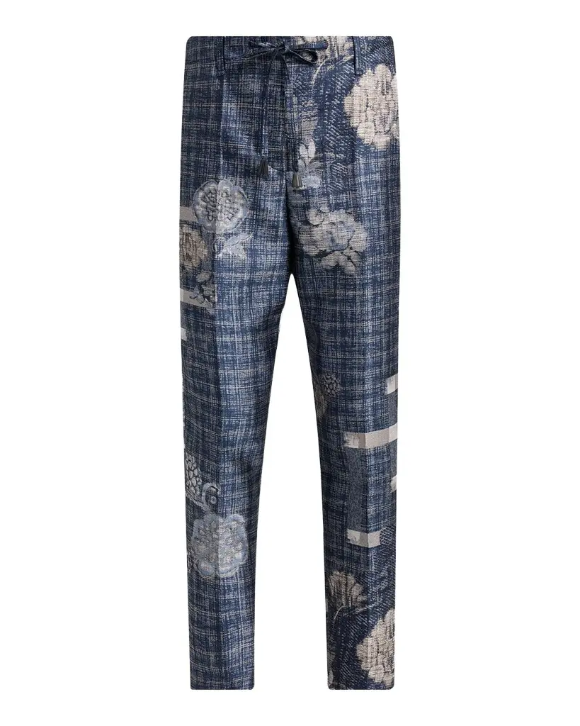 Giorgio Armani Cropped Floral Embroidered Trousers | Image 1 Giorgio Armani Cropped Floral Embroidered Trousers | Image 1