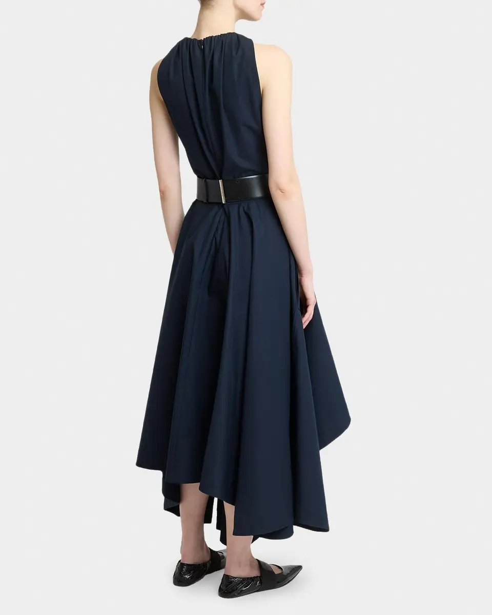 Givenchy Asymmetric Cotton Poplin Sleeveless Midi Dress | Thumbnail 3