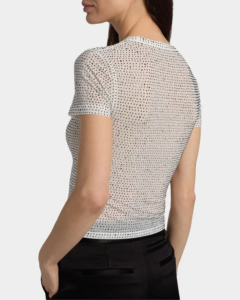 Alice + Olivia Tess Crystal-Embellished T-Shirt | Thumbnail 5