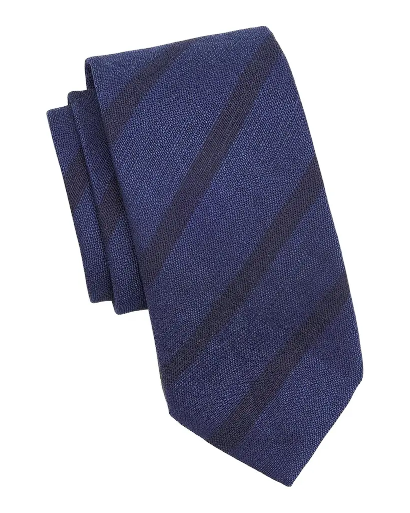 Canali Men's Striped Woven Silk Tie | Image 1 Canali Men's Striped Woven Silk Tie | Image 1