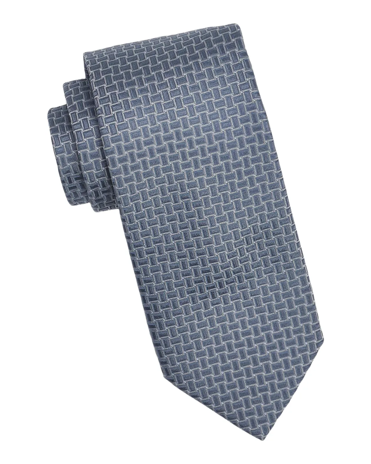 Canali Men's Basket-Weave Jacquard Silk Tie