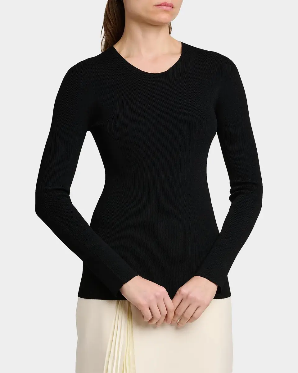 Jil Sander Rib-Knit Crewneck Sweater | Thumbnail 6 Jil Sander Rib-Knit Crewneck Sweater | Thumbnail 6