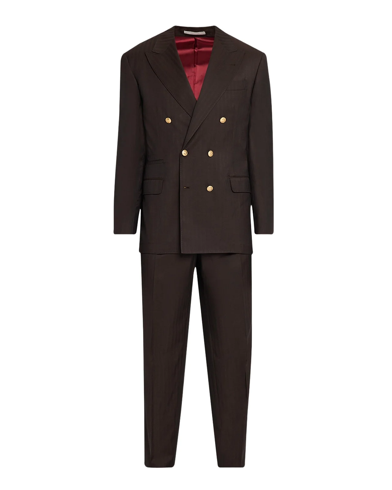 Men's Wool and Cashmere Chevron Double-Breasted Suit Men's Wool and Cashmere Chevron Double-Breasted Suit