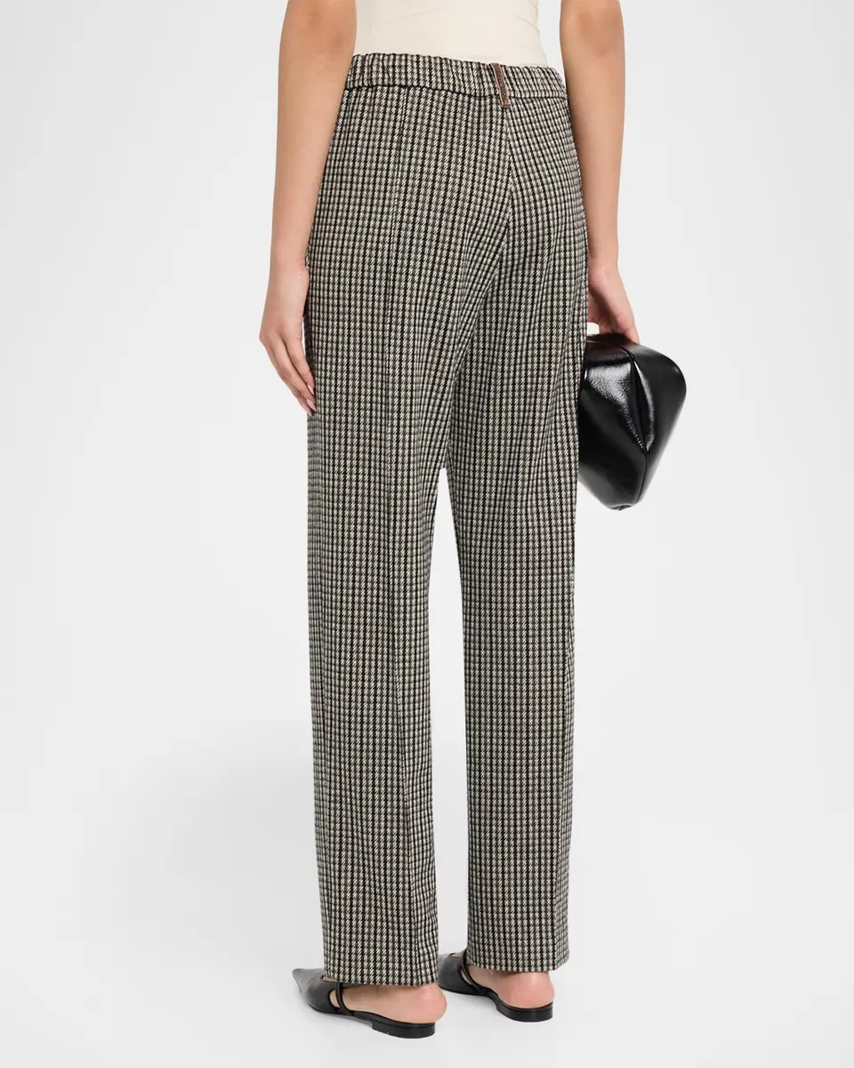 Fabiana Filippi Straight-Leg Houndstooth Jersey Pants | Thumbnail 3