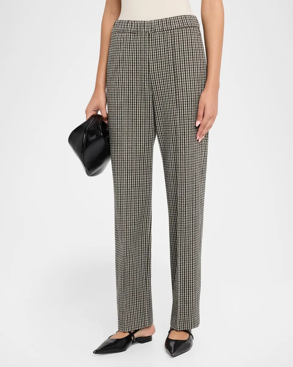 Fabiana Filippi Straight-Leg Houndstooth Jersey Pants | Thumbnail 4