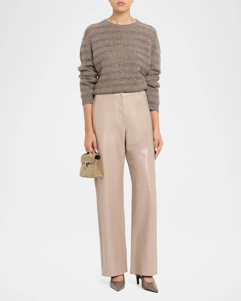 Fabiana Filippi Leather Wide-Leg Pants | Thumbnail 2