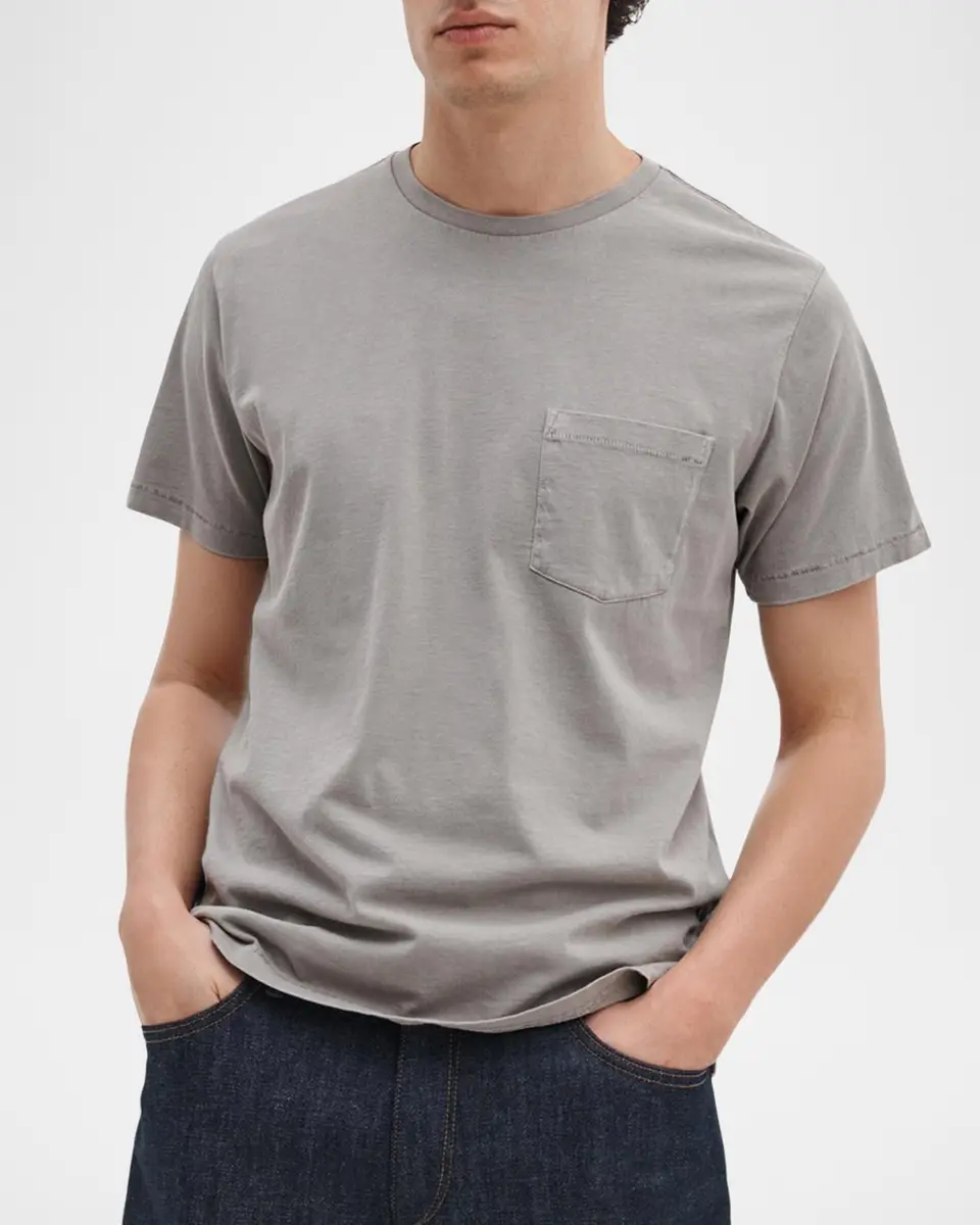 rag & bone Men's Cotton Garment-Dyed Pocket T-Shirt | Thumbnail 4 rag & bone Men's Cotton Garment-Dyed Pocket T-Shirt | Thumbnail 4