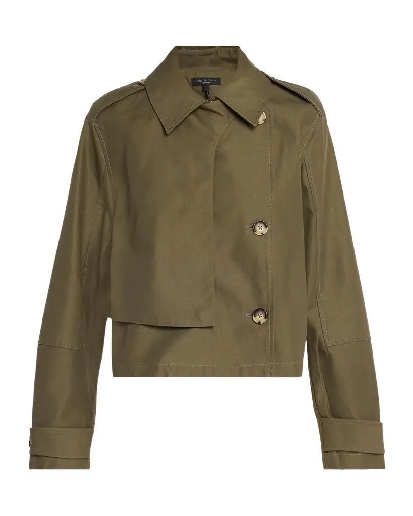 rag & bone Jamie Cropped Cotton Trench Coat
