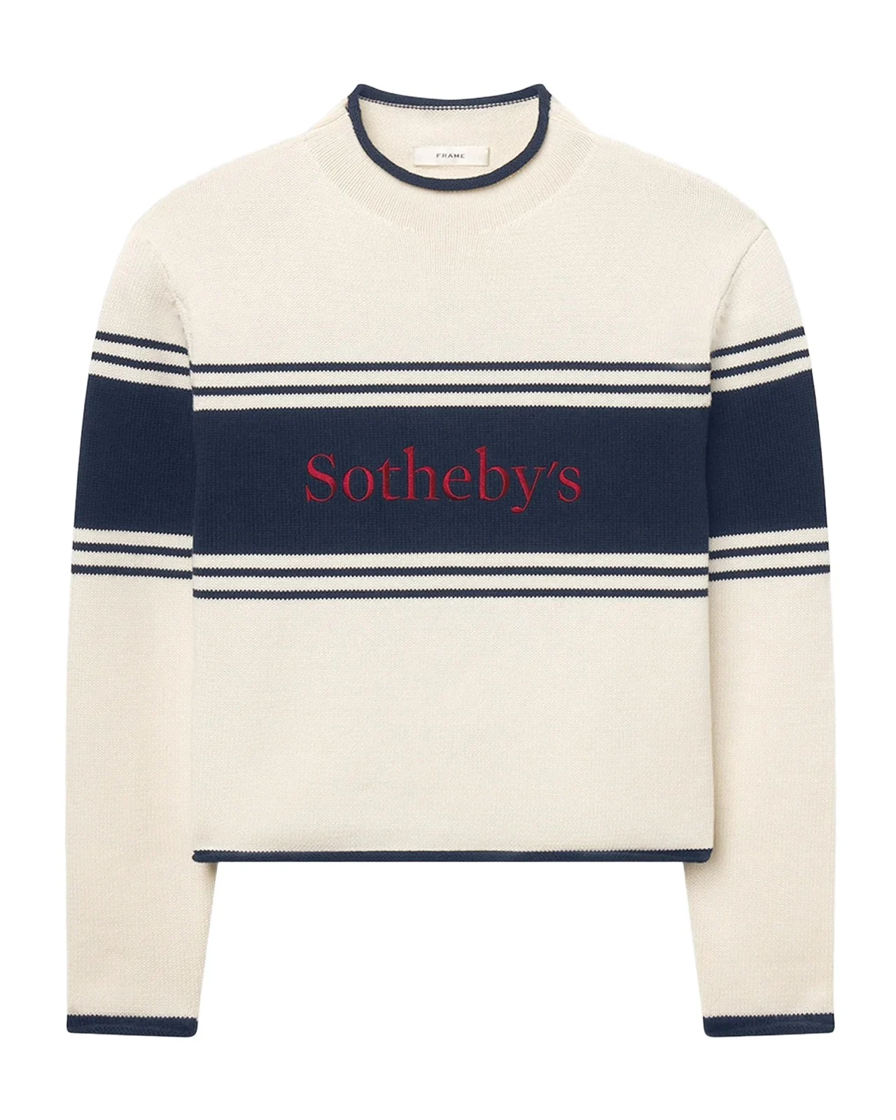 x Sotheby's Embroidered Striped Cotton Sweater x Sotheby's Embroidered Striped Cotton Sweater