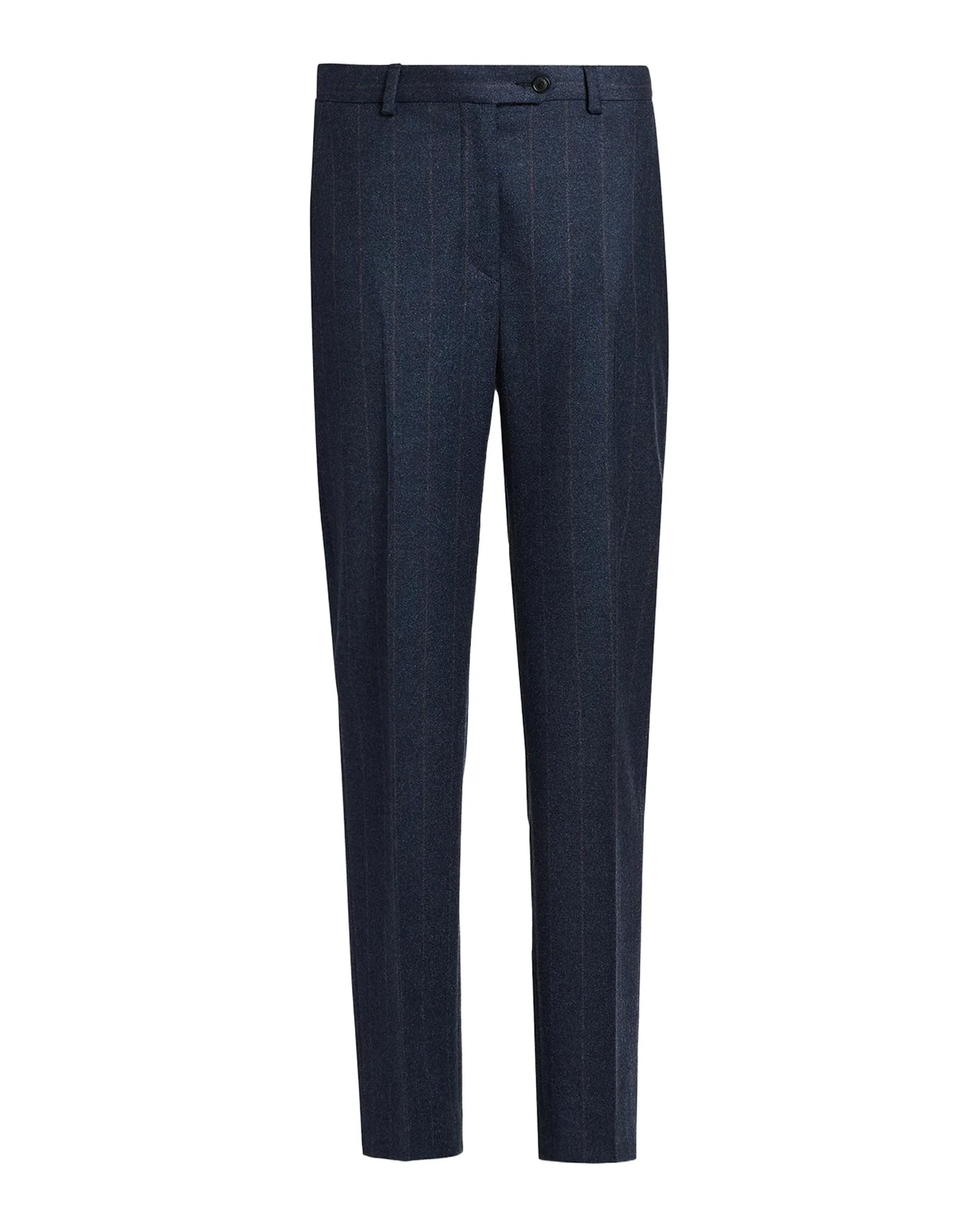Pinstriped Stretch Wool Trousers