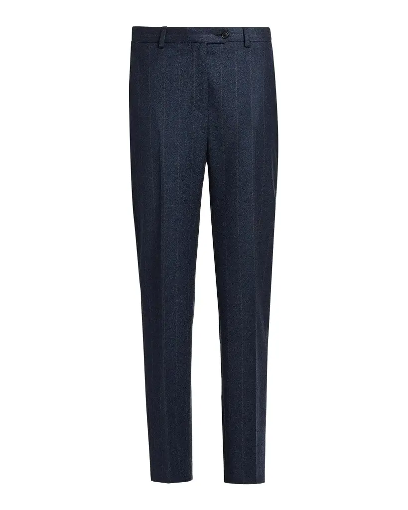 Kiton Pinstriped Stretch Wool Trousers | Image 1 Kiton Pinstriped Stretch Wool Trousers | Image 1