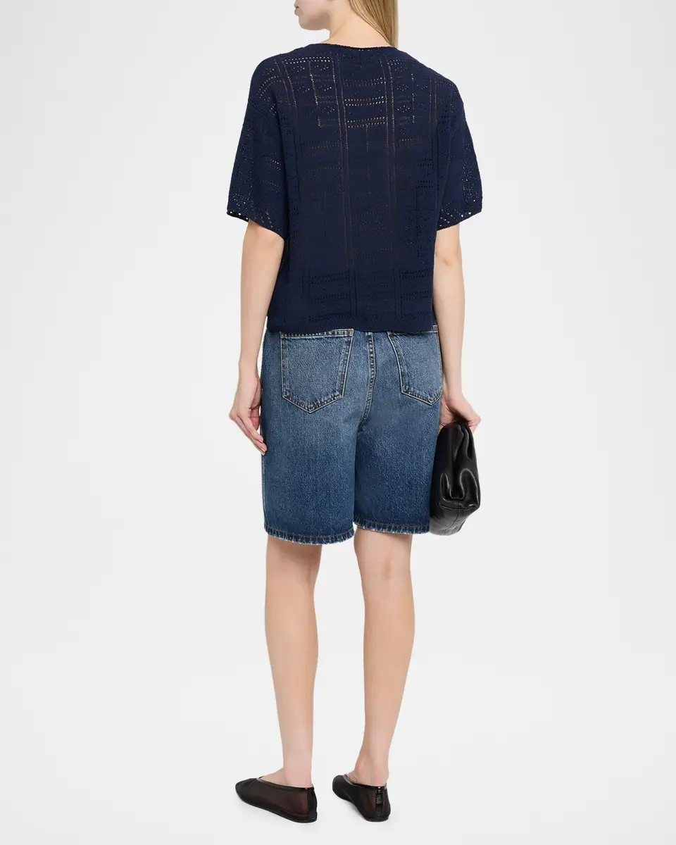 rag & bone Morgan Pointelle Stitch Cotton-Blend Sweater | Thumbnail 3 rag & bone Morgan Pointelle Stitch Cotton-Blend Sweater | Thumbnail 3
