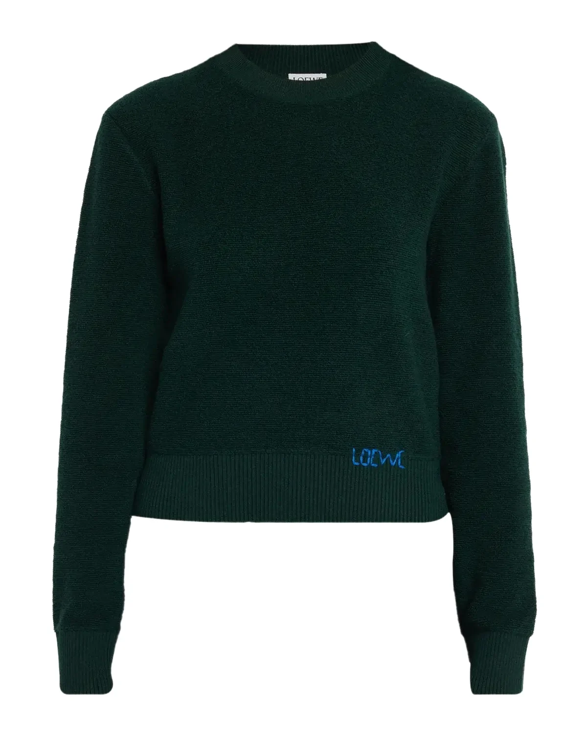 Logo Embroidered Wool Crewneck Sweater Logo Embroidered Wool Crewneck Sweater