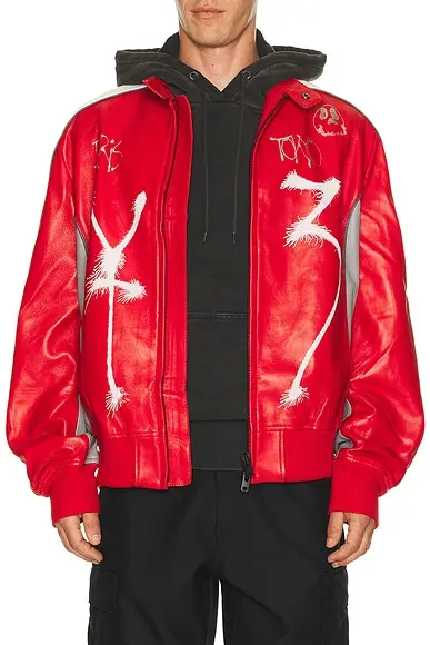 Y-3 Gfx Leather Jacket | Image 1 Y-3 Gfx Leather Jacket | Image 1