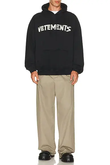 Vetements Tape Logo Destroyed Hoodie | Thumbnail 3 Vetements Tape Logo Destroyed Hoodie | Thumbnail 3