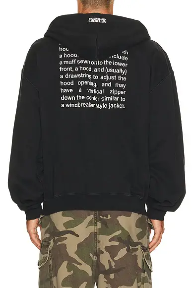 Vetements Embroidered Definition Zip-Up Hoodie | Thumbnail 2