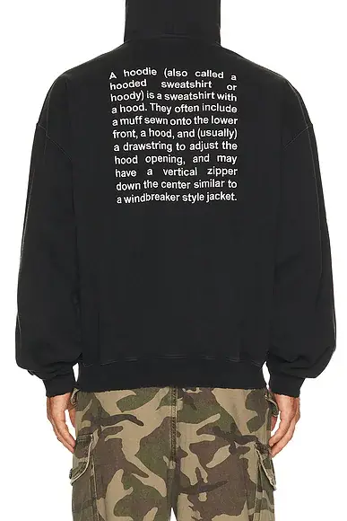 Vetements Embroidered Definition Zip-Up Hoodie | Thumbnail 3