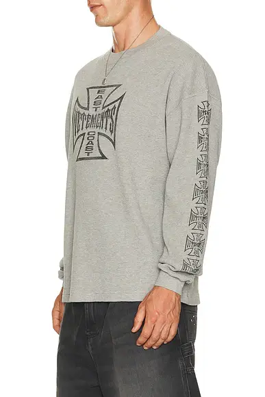 Vetements Big Biker Cross Waffle Longsleeve | Thumbnail 2 Vetements Big Biker Cross Waffle Longsleeve | Thumbnail 2