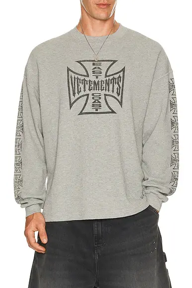Vetements Big Biker Cross Waffle Longsleeve | Image 1 Vetements Big Biker Cross Waffle Longsleeve | Image 1