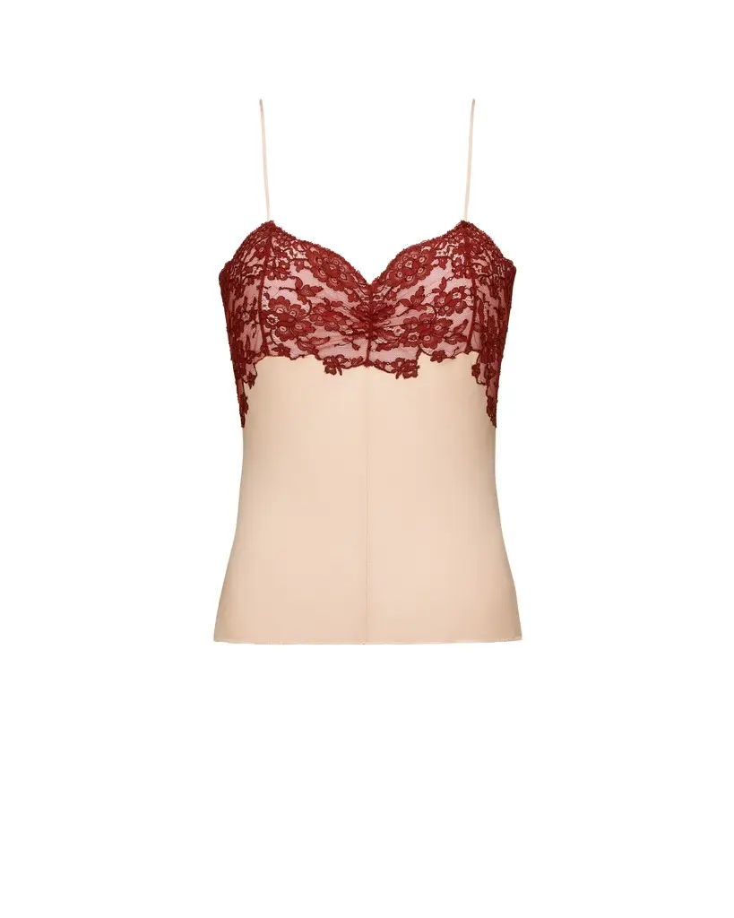 Yves Saint Laurent laced camisole in silk satin | Image 1 Yves Saint Laurent laced camisole in silk satin | Image 1