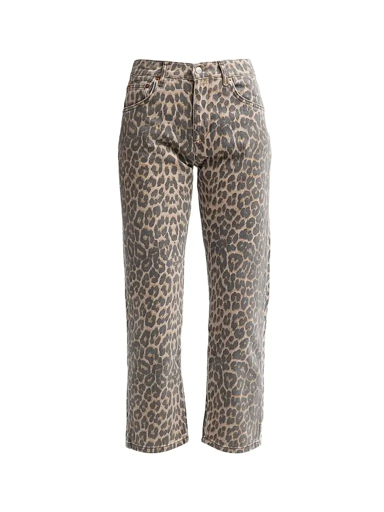 RE/DONE Women's Blondie Leopard Mid-Rise Jeans - Leopard | Image 1 RE/DONE Women's Blondie Leopard Mid-Rise Jeans - Leopard | Image 1