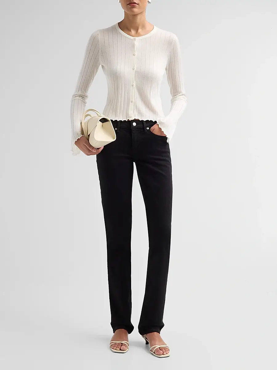 RE/DONE Women's Isabelle Rib-Knit Cardigan | Thumbnail 2 RE/DONE Women's Isabelle Rib-Knit Cardigan | Thumbnail 2
