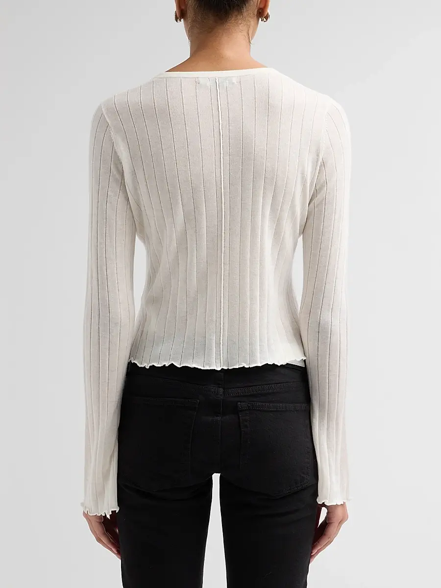 RE/DONE Women's Isabelle Rib-Knit Cardigan | Thumbnail 3 RE/DONE Women's Isabelle Rib-Knit Cardigan | Thumbnail 3