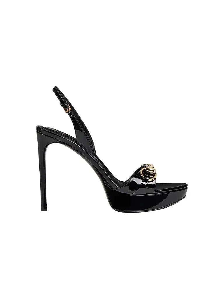 Gucci Women's Donna 105MM Horsebit Platform Sandal - Black | Image 1 Gucci Women's Donna 105MM Horsebit Platform Sandal - Black | Image 1