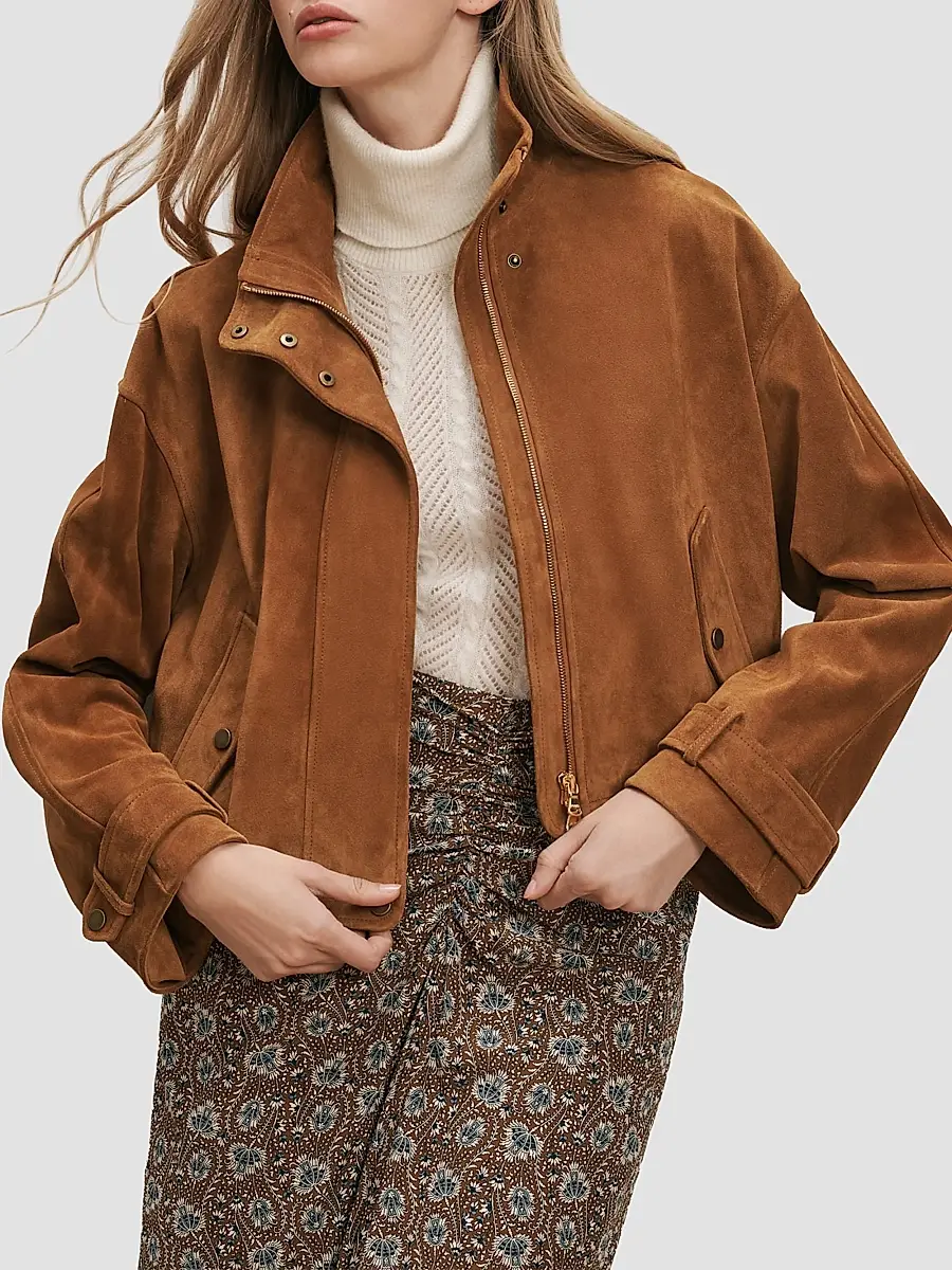 Veronica Beard Women's Bateman Suede Jacket | Thumbnail 3
