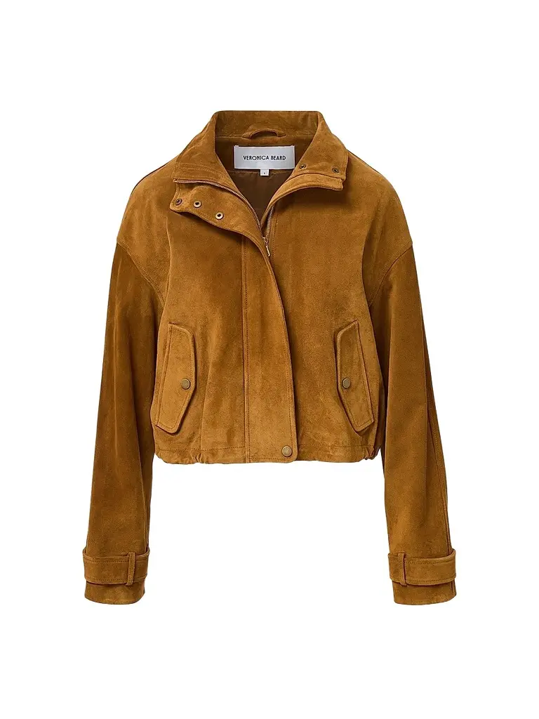 Veronica Beard Women's Bateman Suede Jacket - Acorn | Image 1 Veronica Beard Women's Bateman Suede Jacket - Acorn | Image 1